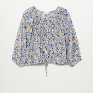 NWT Mango Buttoned Printed Blouse